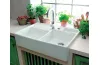 DOUBLE-BOWL SINK Кухонна мийка з двома чашами 89,5x63x22 та POP-UP, без отвору для змішувача (632392R1) White alpine glossy зображення 3