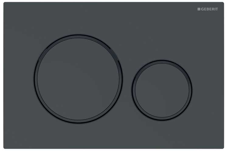 Кнопка змиву Sigma 20 подвійний змив, чорний матовий (115.882.DW.1) image 1