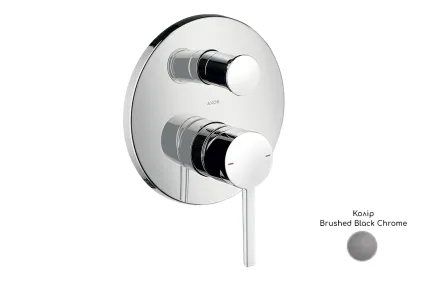 Змішувач Axor Starck Lever прихованого монтажу ванна/душ, Brushed Black Chrome 10414340