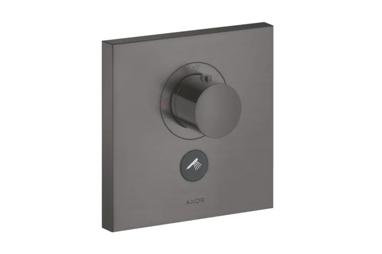 Термостат на 1 споживач Axor ShowerSelect Highflow square прихований монтаж, Brushed Black Chrome 36716340 зображення 1