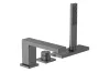 Змішувач Tecturis E врізний на край ванни 3 отв з sBox, Brushed Black Chrome (73443340) image 1