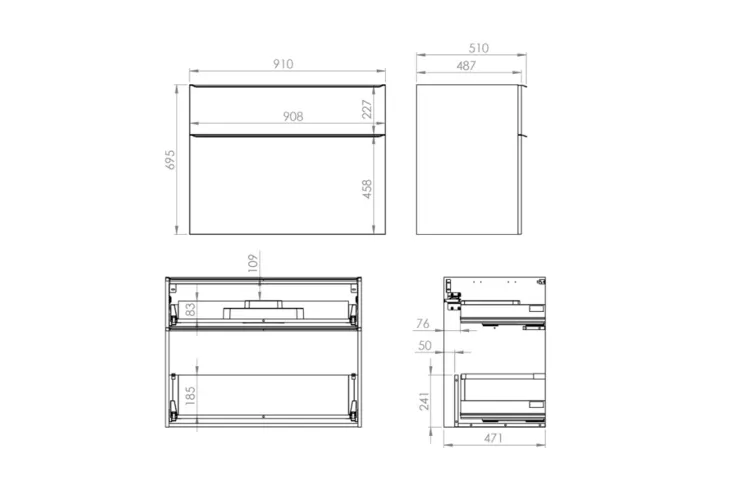 Тумба під умивальник Lofty 90 2S White 167027 зображення 7