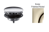 Донний клапан з фіксованою кришкою Axor для умивальників, Polished Nickel 51301830