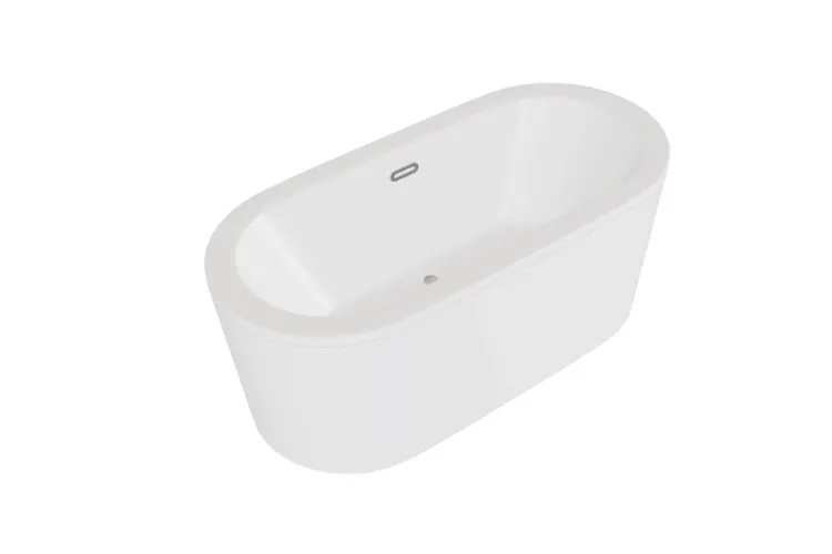 Ванна VICTORIA 185х83 з сифоном Alcaplast з тонким переливом з верхньою очисткою, хром зображення 1