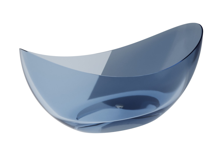 Ванна вільностояча AXYA 180х80 Blue Wave, з сифоном клік-клак хром зображення 1
