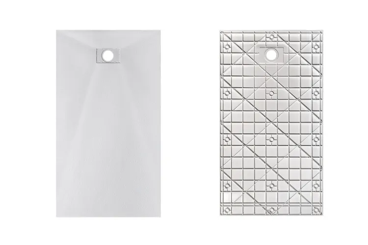 Піддон прямокутний VEXO 100х80 білий + сифон зображення 3