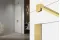Душ. кабіна walk in NESTA GOLD BRUSHED 110x200 скло clear glass ACTIVE SHIELD 8mm