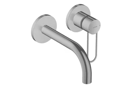 Змішувач Axor Uno для умивальника зі стіни Loop, вилив 165 мм, Brushed Nickel 38121820