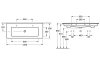 VENTICELLO Умивальник меблевий з двома отворами для змішувачів 1200x500 мм (4104CK01) зображення 2