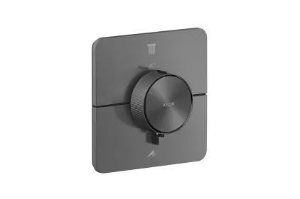 Термостат прихованого монтажу ShowerSelect ID Softsquare на 2 функції, Brushed Black Chrome (36754340)