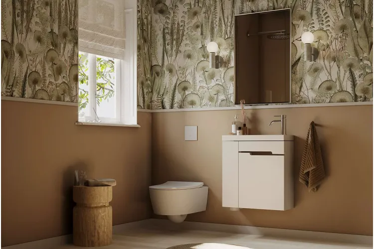 Тумба з умивальником SILVER 55 см, дві дверки, білий глянець, ліва 189229 image 2