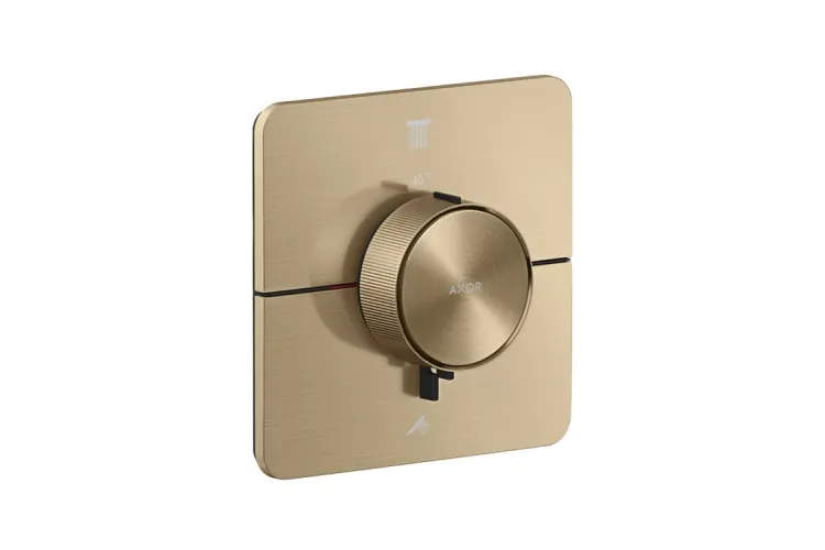 Термостат прихованого монтажу AXOR ShowerSelect ID Softsquare на 2 функції, Brushed Brass (36754950) image 1