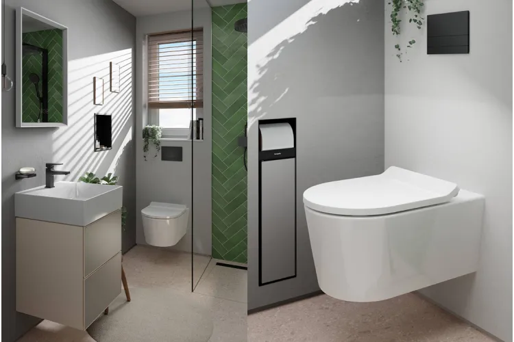 Унітаз підвісний EluPura S AquaHelix Flush, HygieneEffect, із сидінням SoftClose and QuickRelease Slim (62025450) зображення 6