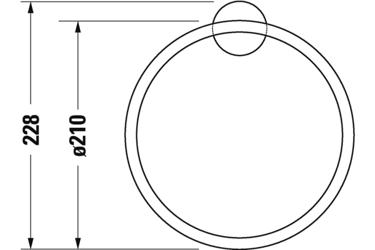 Тримач для рушників кільце STARCK T  210x73 мм хром (0099471000) зображення 2
