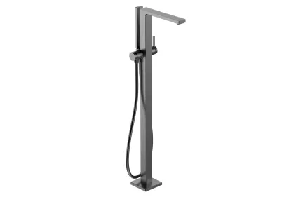 Змішувач Tecturis E для ванни підлоговий, Brushed Black Chrome (73445340)