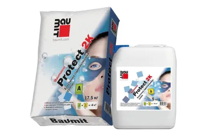 Гідроізоляція двокомпонентна BAUMIT Protect 2К (комп A+Б) (17,5+5) кг