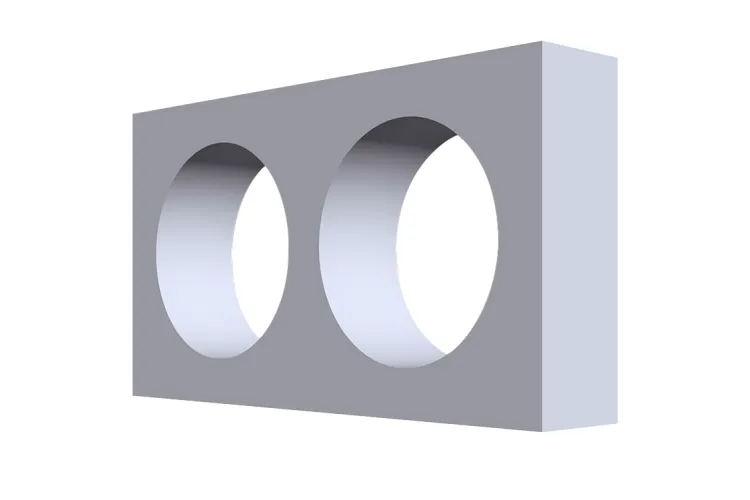 Гіпсовий підрозетник двосекційний зображення 1