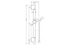 Душова штанга Unica S Pura 90 см зі шлангом 160 см Brushed Nickel (28631820) зображення 2