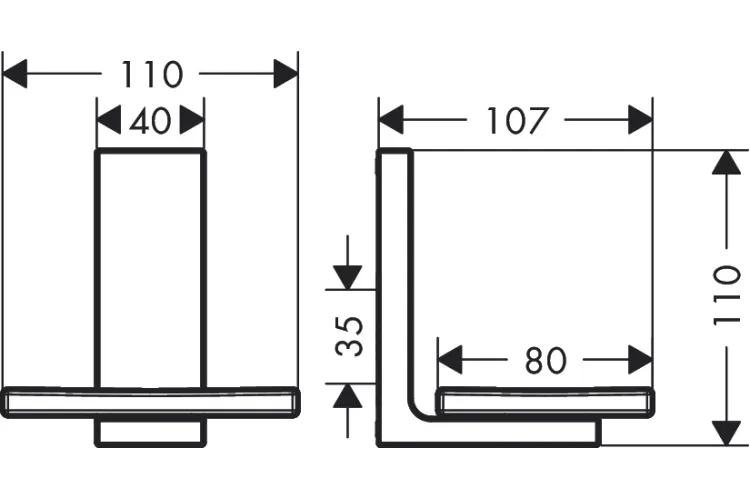 Мильниця підвісна Axor Universal Rectangular Chrome (42805000) image 2