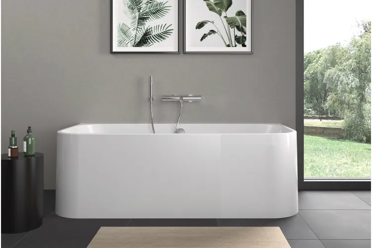 HAPPY D.2 Ванна пристінна двостороння 180x80 см з ніжками та панеллю, акрил (700318000000000) image 4