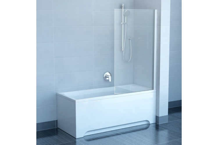 Шторка для ванни PVS1-80 Transarent, білий 79840100Z1