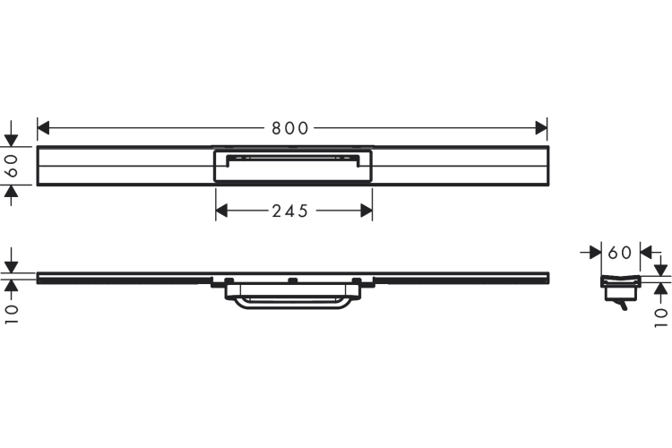 Верхня частина "RainDrain Flex" для душового трапу 800 мм Brushed Stainless Steel (56044800) image 2