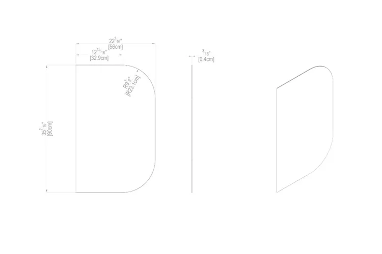 G171, Дзеркало MOTIF праве 56x90 (100310254) image 3
