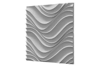 Гіпсова стінова панель 50х50 см WAVE 02