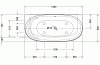 CAPE COD Ванна пристінна 190x90 см з ніжками та панеллю, DuraSolid® A (700364000000000) зображення 3