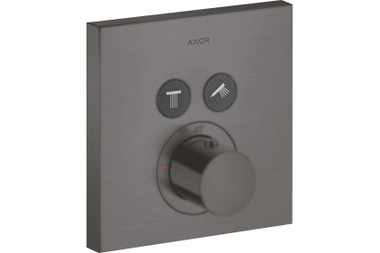 Термостат для 2-х споживачів Axor ShowerSelect square прихованого монтажу Brushed Black Chrome 36715340