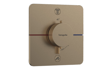 Термостат прихованого монтажу ShowerSelect Comfort Q на 2 функції, Brushed Bronze (15583140)