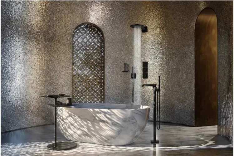 Верхній душ Axor 300 2jet P з тримачем, Matt Black (35303670) image 6