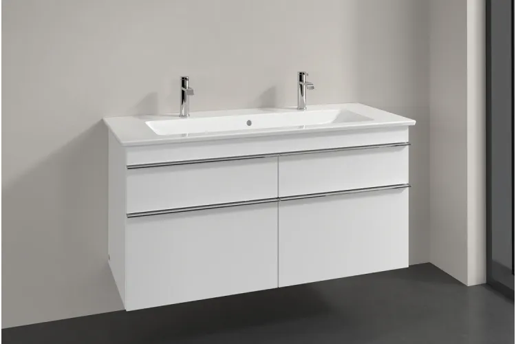 VENTICELLO Шафа під умивальник 115.3х59х50.2 Glossy White, ручки хром (A92901DH) зображення 2