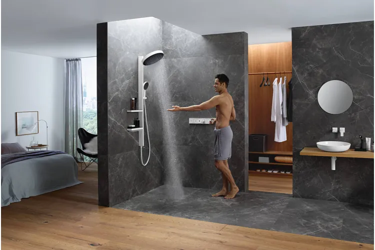 Душова система Rainfinity Showerpipe 360 1jet без змішувача, Matt White (26842700) image 3