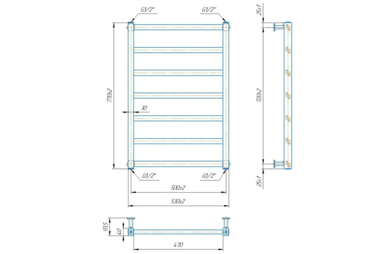Рушникосушка Денвер 770х530/502 зображення 5