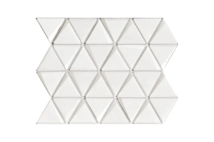 G133 EFFECT TRIANGLE WHITE 31x26 (мозаїка) image 1