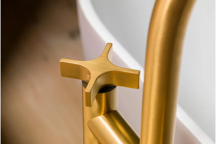 LIGNAGE CROSS, Змішувач підлоговий для ванни, brushed gold (100311367) зображення 3