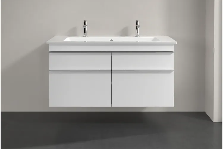 VENTICELLO Шафа під умивальник 115.3х59х50.2 Glossy White, ручки хром (A92901DH) зображення 6