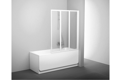 Шторка для ванны VS 3130 Грейп: профиль белый / стекло (795V0100ZG)