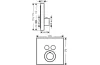 Термостат для 2-х споживачів Axor ShowerSelect square прихованого монтажу, хром 36715000 зображення 2