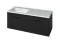 Тумба АДЕЛЬ чорна 120 підвісна ліва (ручка чорна) 