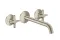 Змішувач AXOR One Cross 220 для умивальника зі стіни на 3 отвори Brushed Nickel 48140820