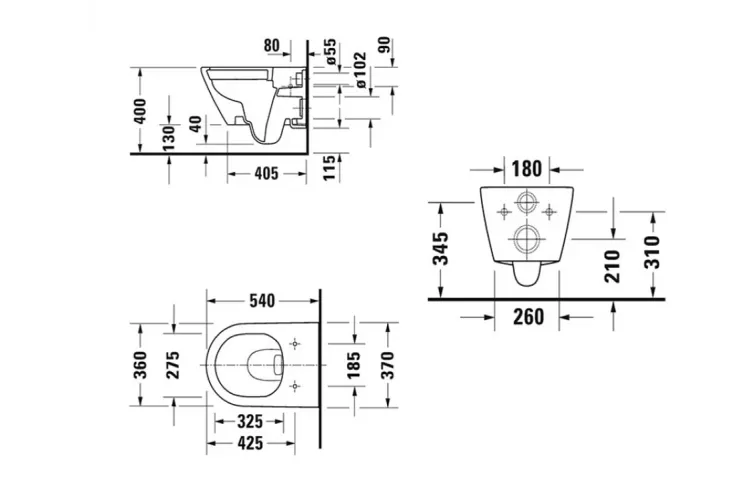 D-NEO Унітаз підвісний Rimless 54 см (2577092000) HygieneGlaze image 7