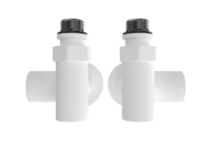 Кран кутовий під ТЕН комплект 2 шт, білий мат UA image 2