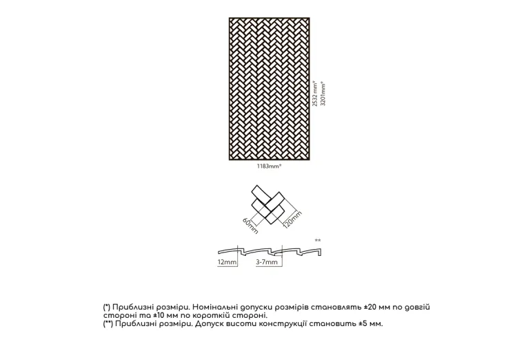 Стінова панель FITWALL, PALM MEDITERRANEAN VERTICAL 118.3x 253.2 (1003140791) зображення 5