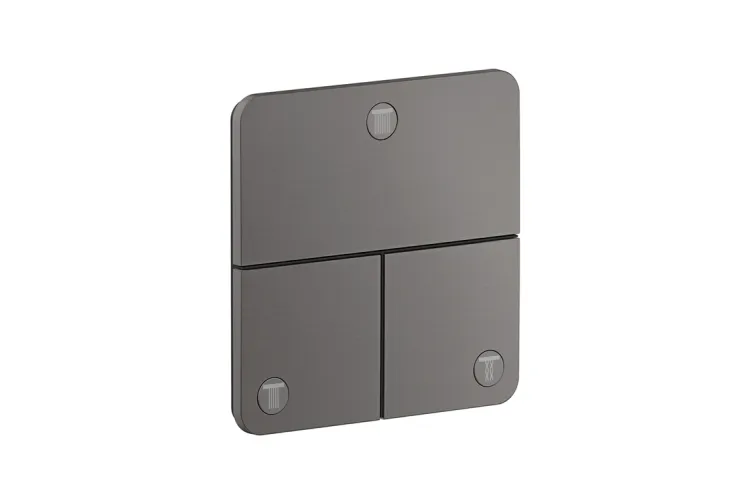 Перемикач ShowerSelect ID Softsquare на 3 функції, Brushed Black Chrome (36781340) image 1