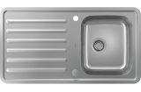 Кухонна мийка S4113-F340 на стільницю 915х505 з сифоном automatic (43337800) Stainless Steel