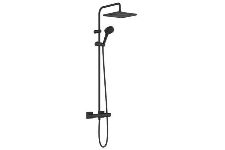 Душова система Vernis Shape Showerpipe 240 1jet з термостатом, Matt Black (26427670) image 1