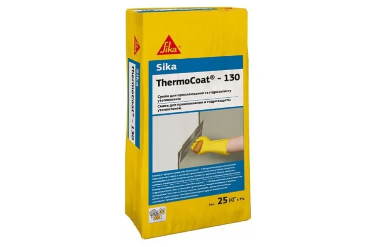 Sika ThermoCoat-130 Cуміш для приклеювання/армування фасадного утеплення 25 кг зображення 1