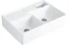 DOUBLE-BOWL SINK Кухонна мийка з двома чашами 89,5x63x22 без отвору 632391R1 White alpine glossy CeramicPlus зображення 1